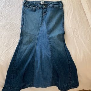 Vintage True Religion Denim Maxi Skirt